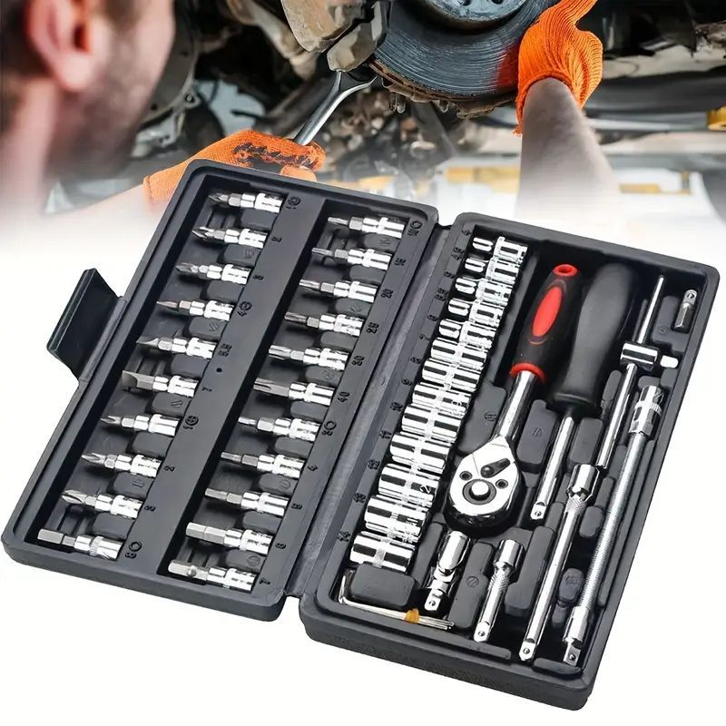 46-Piece Socket Wrench Tool Kit