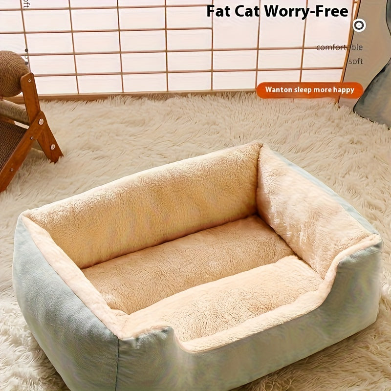 Cozy Plush Pet Bed – Soft Comfort Sofa for Cats & Small Dogs