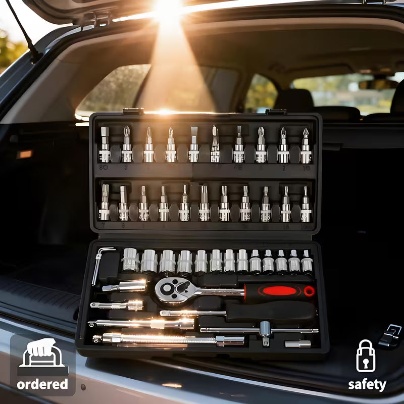 46-Piece Socket Wrench Tool Kit