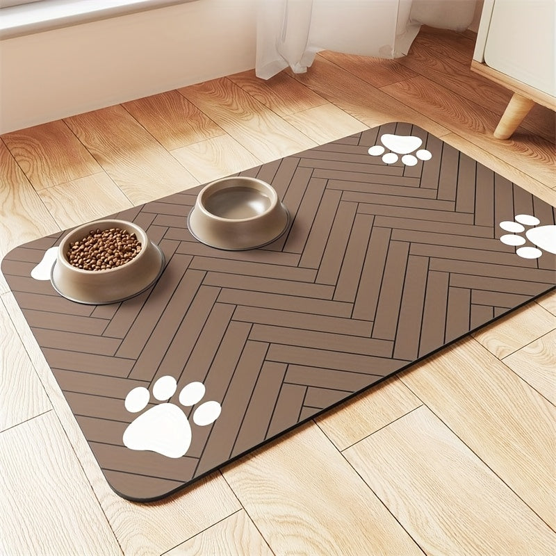 Quick-Dry Pet Feeding Mat – Splash-Proof Washable Bowl Mat for Cats & Dogs