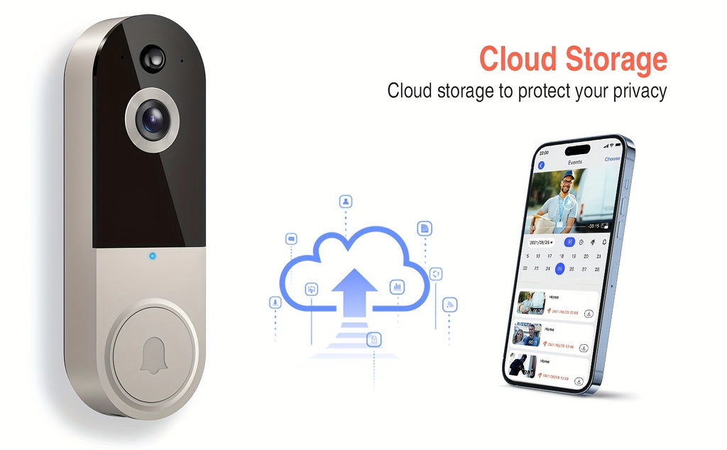 2K Wireless Video Doorbell Camera – AI Motion Detection, Night Vision & Two-Way Audio