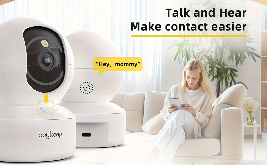 2K Smart Pet Camera – 360° Pan & Tilt, Night Vision & Two-Way Audio