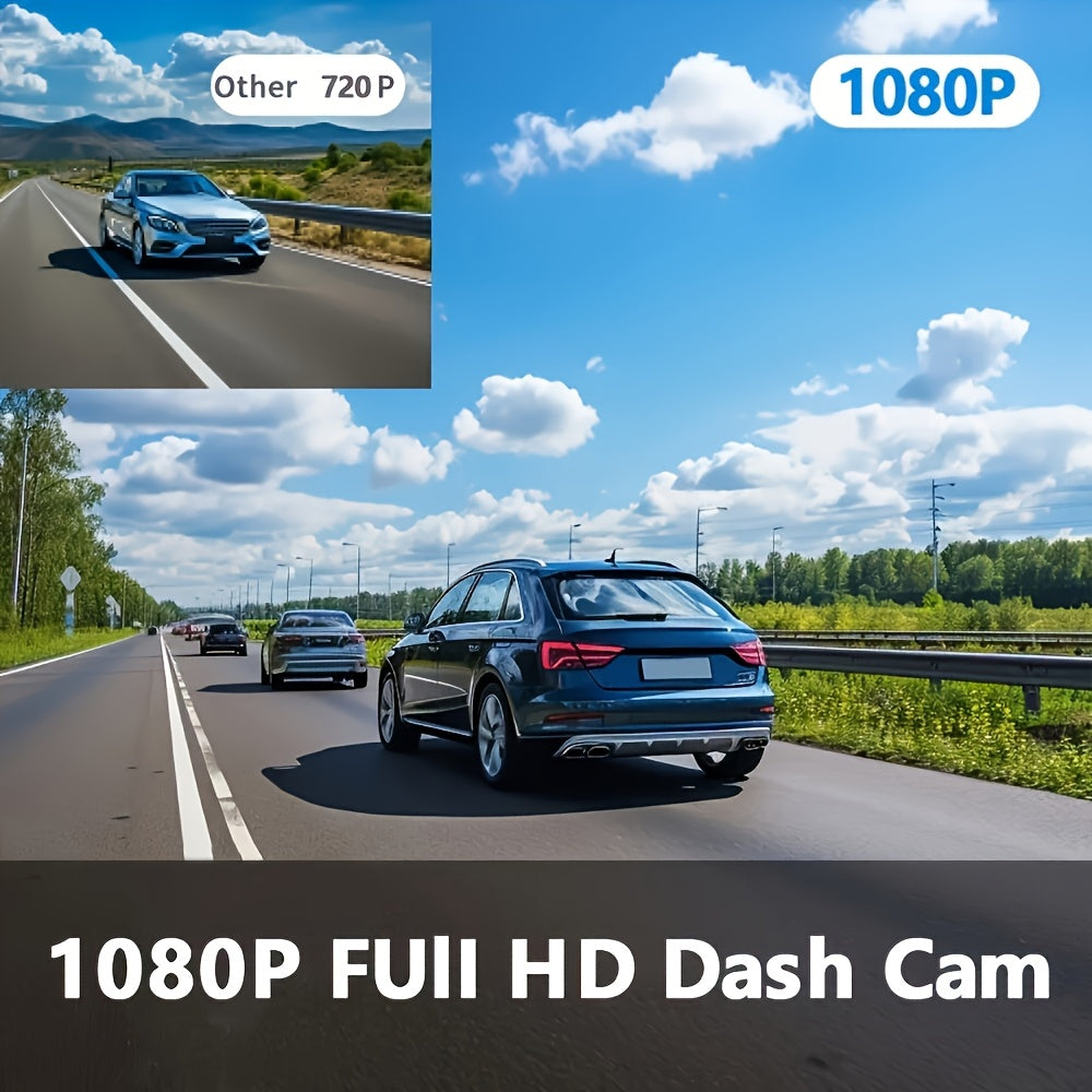 Front & Rear Dash Cam with Memory Card