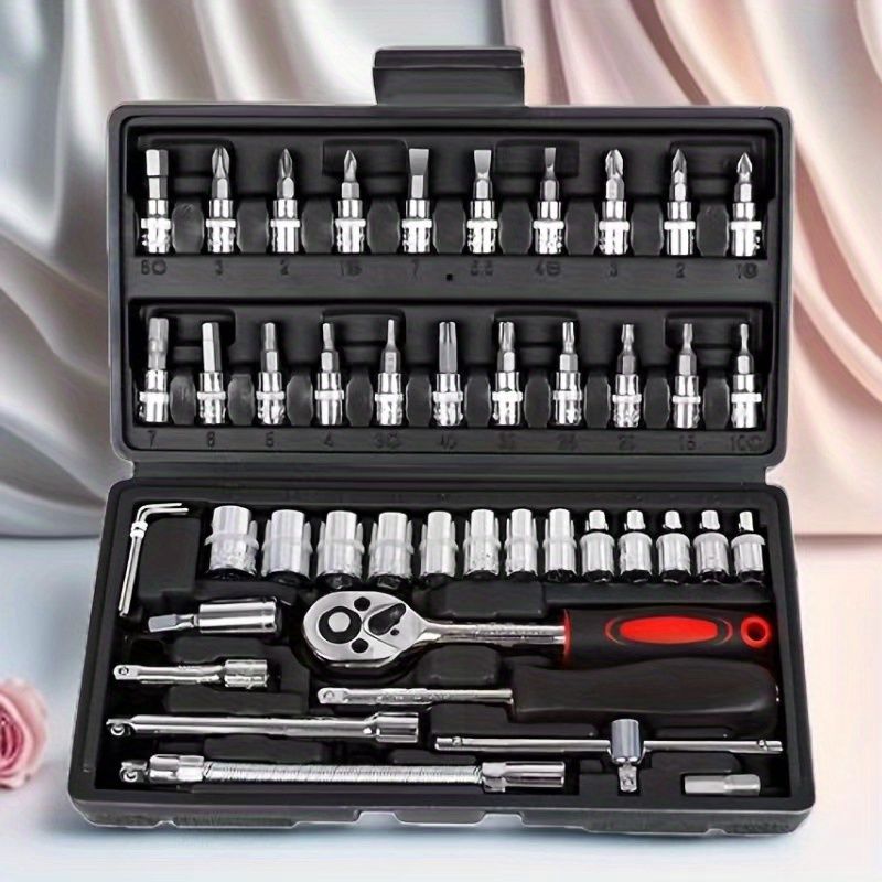 46-Piece Socket Wrench Tool Kit