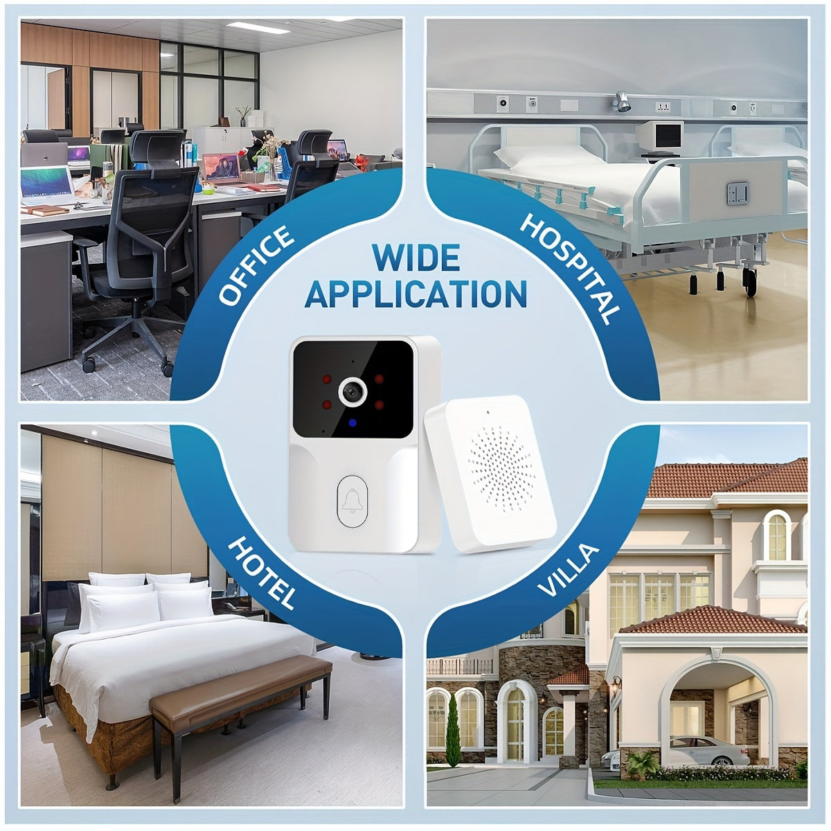 Wireless Smart Video Doorbell with Night Vision