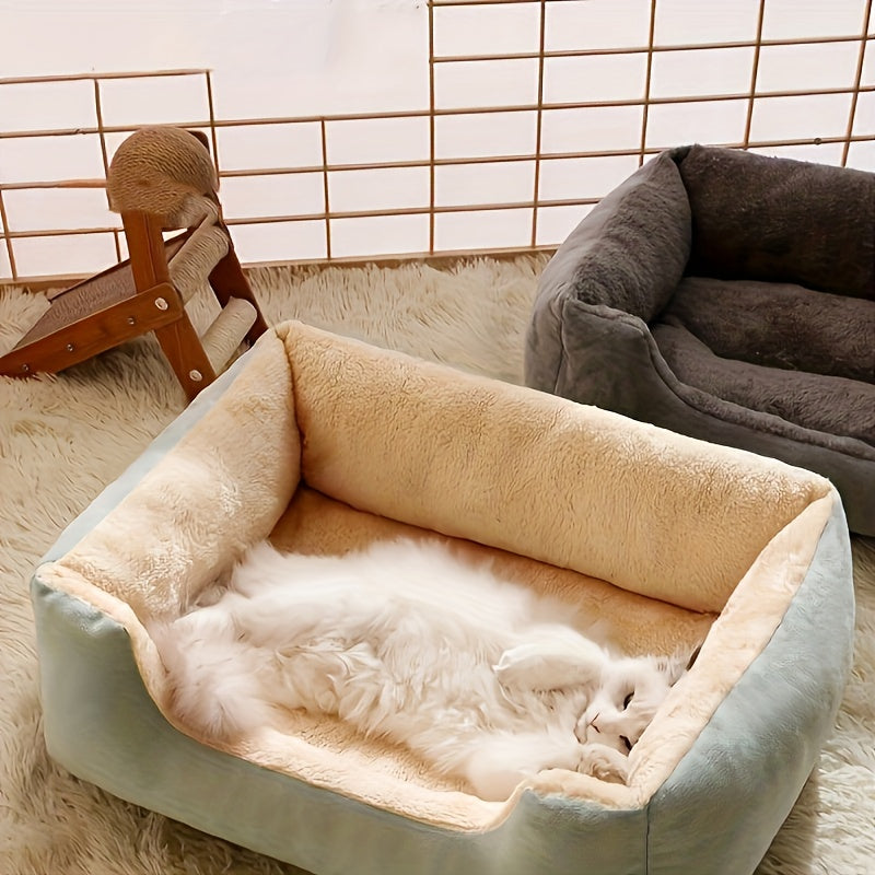 Cozy Plush Pet Bed – Soft Comfort Sofa for Cats & Small Dogs