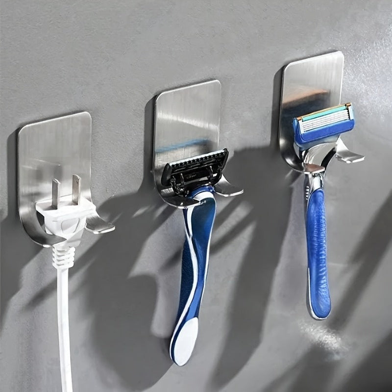 Drill-Free Razor & Shaving Hooks (4-Pack)