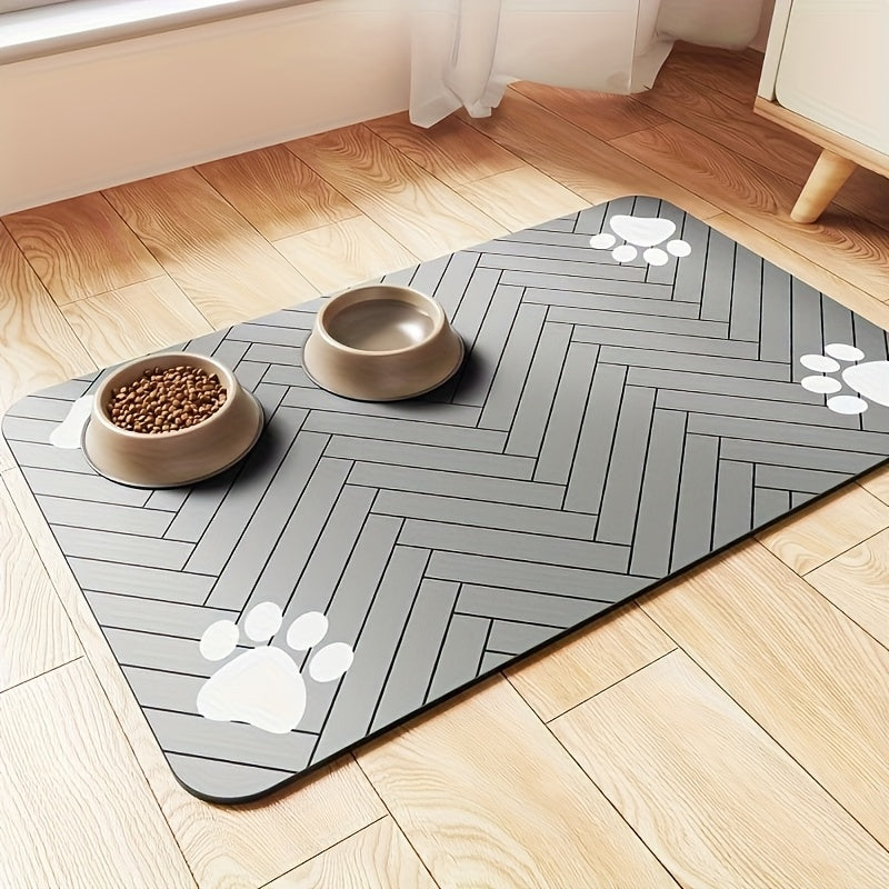 Quick-Dry Pet Feeding Mat – Splash-Proof Washable Bowl Mat for Cats & Dogs