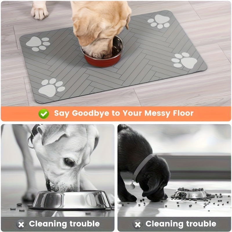 Quick-Dry Pet Feeding Mat – Splash-Proof Washable Bowl Mat for Cats & Dogs