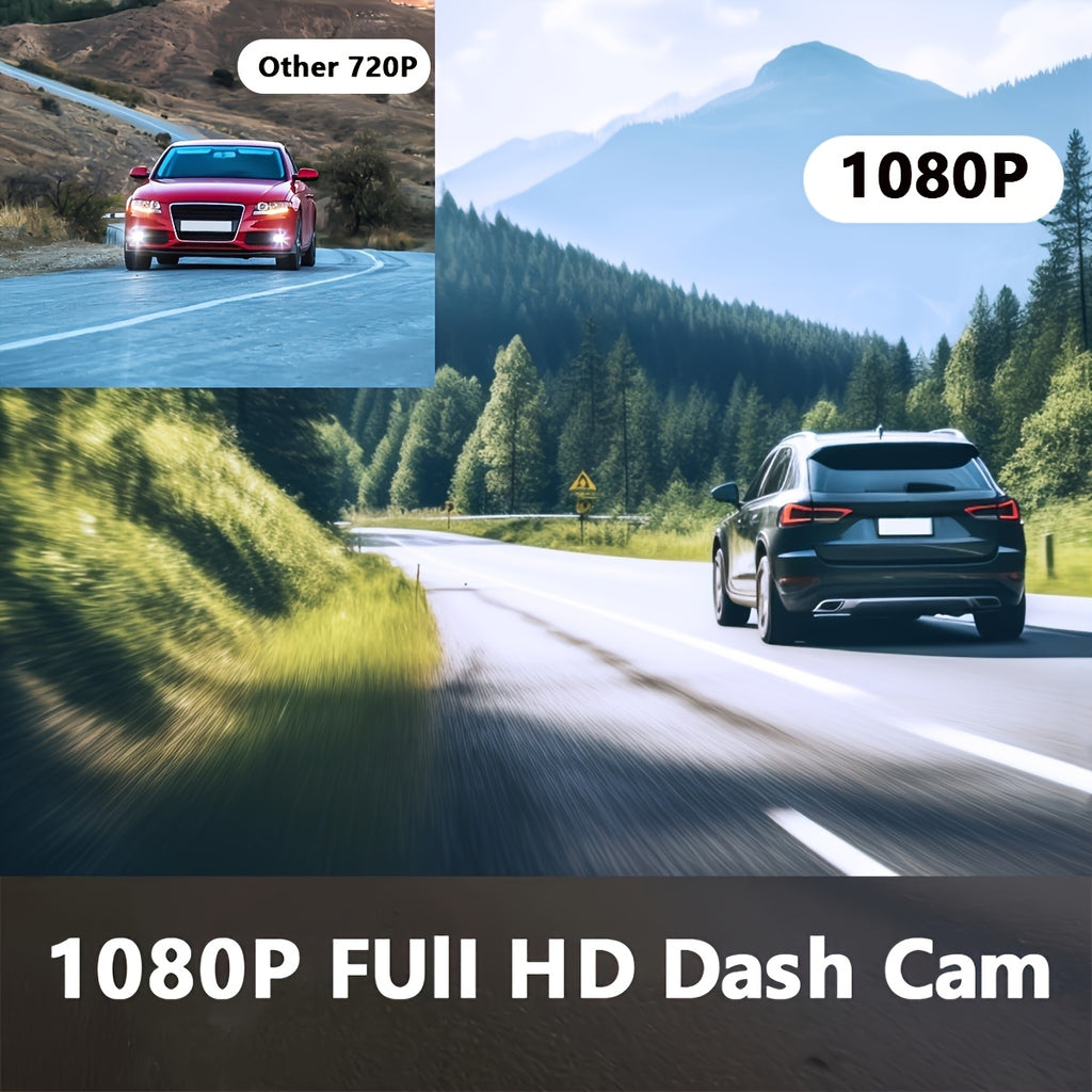Front & Rear Dash Cam with Memory Card