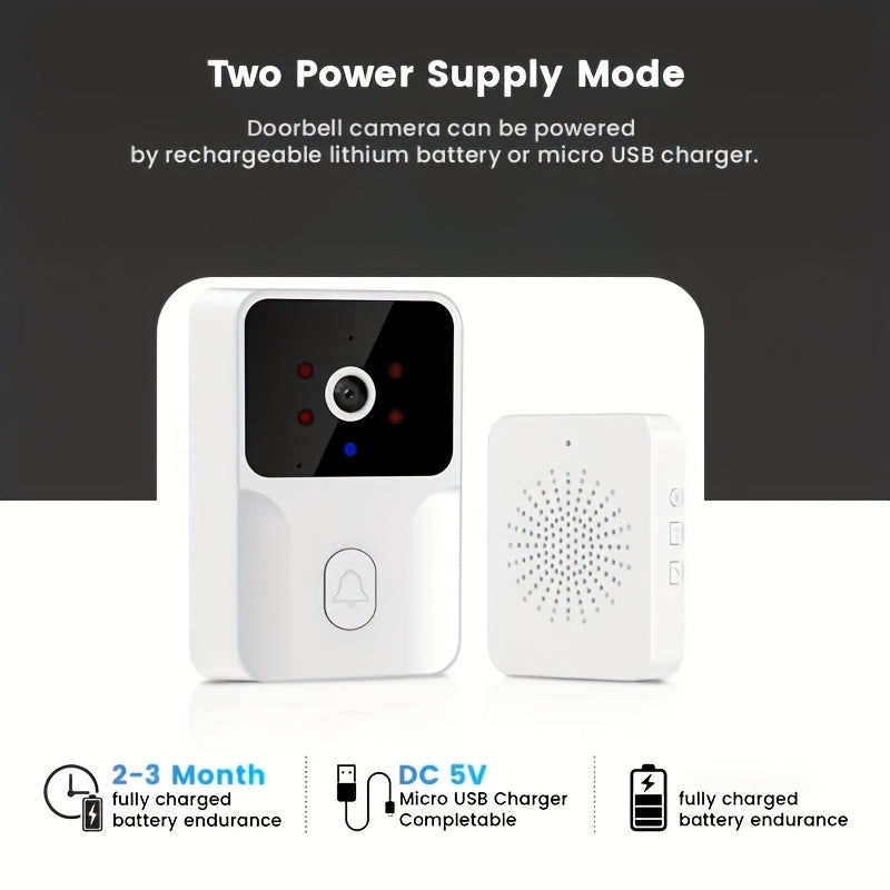 Wireless Smart Video Doorbell with Night Vision