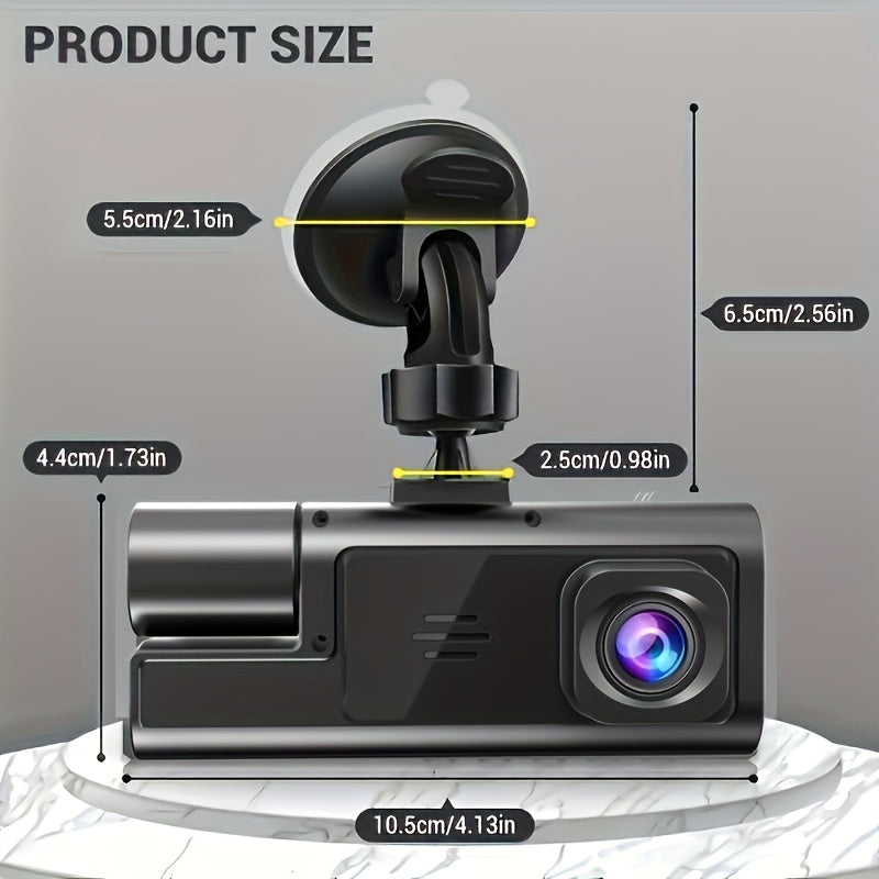 Front & Rear Dash Cam with Memory Card