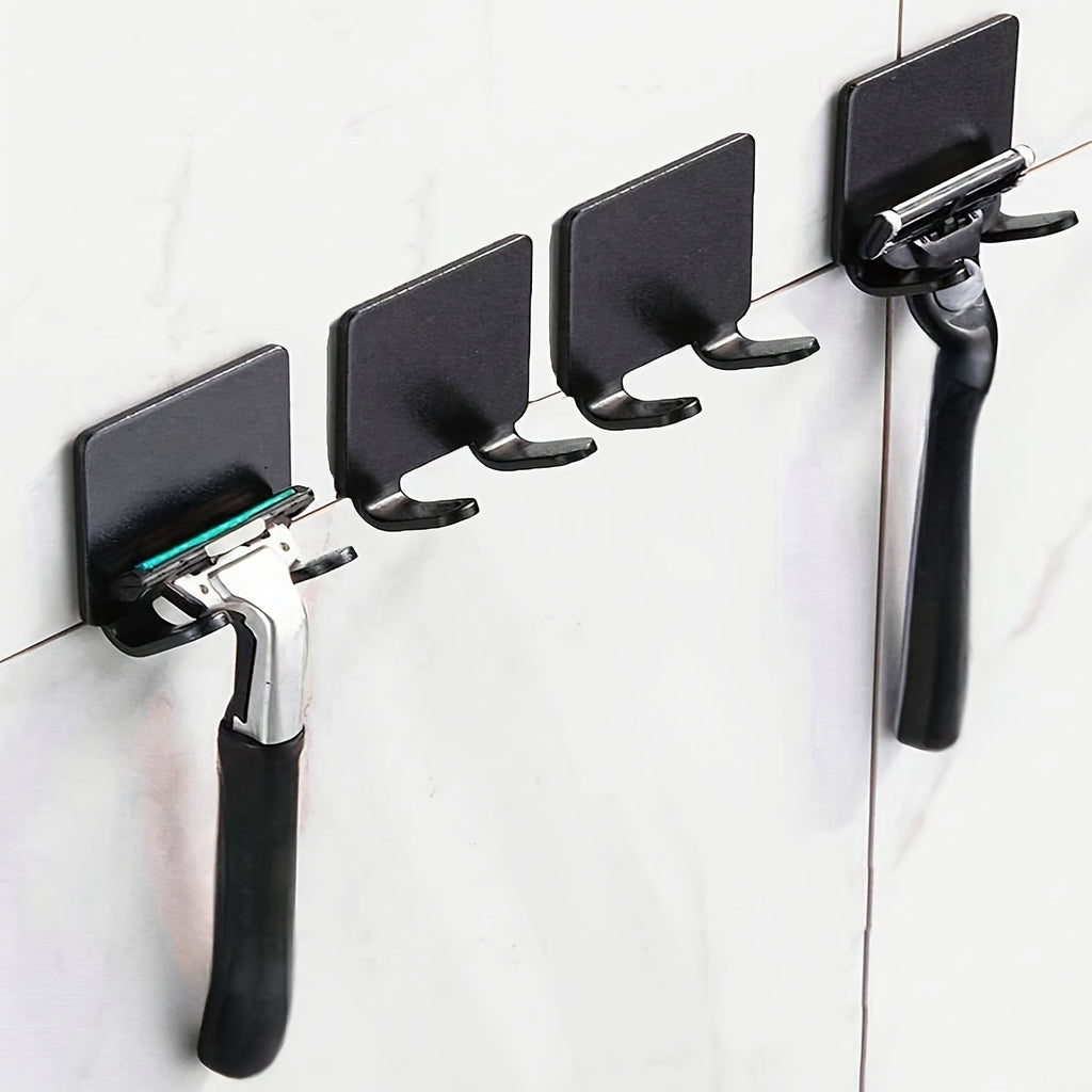 Drill-Free Razor & Shaving Hooks (4-Pack)