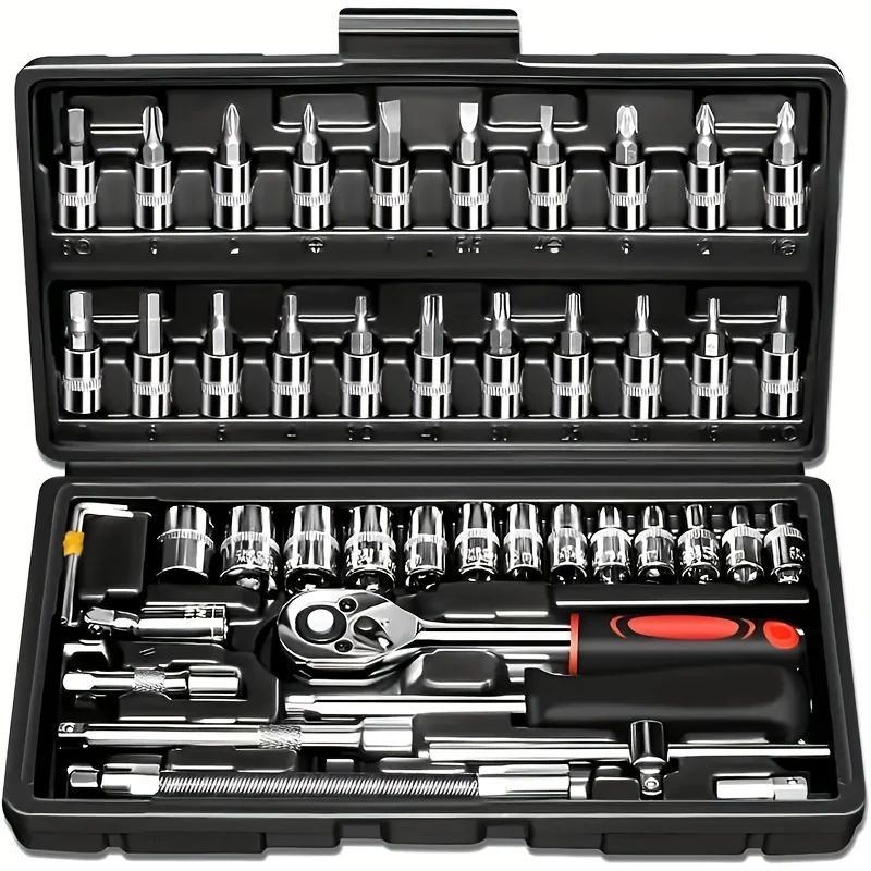 46-Piece Socket Wrench Tool Kit