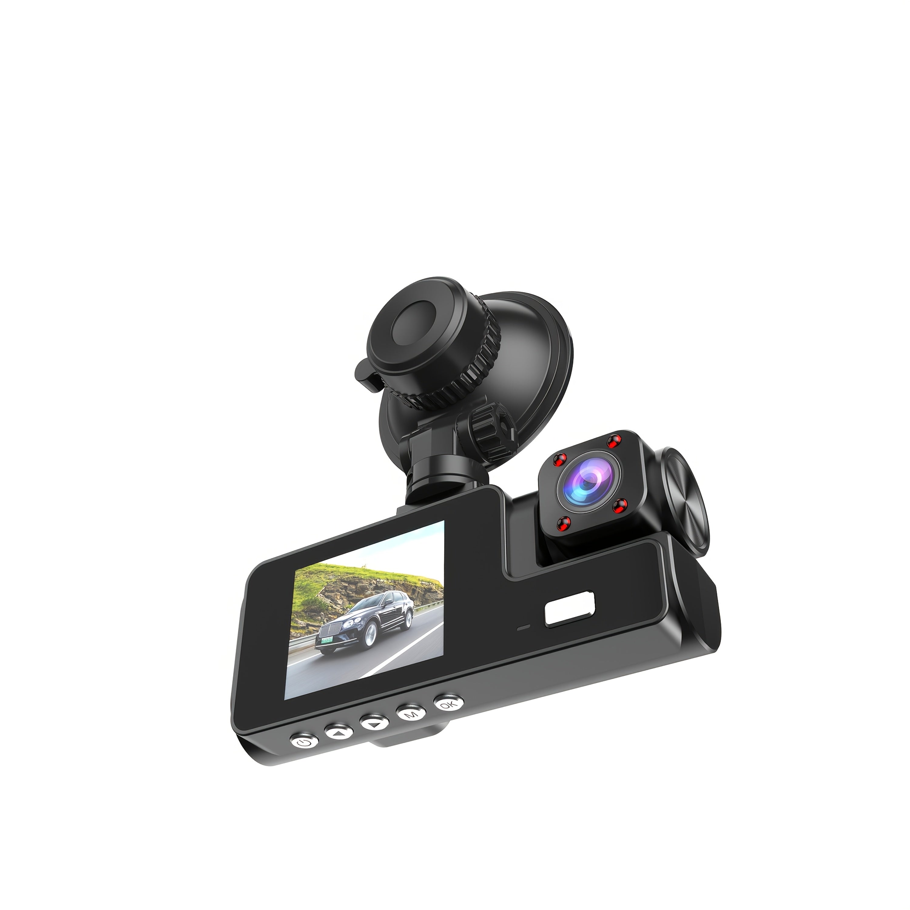 Front & Rear Dash Cam with Memory Card