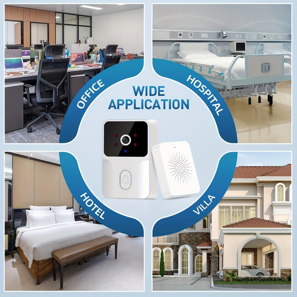 Wireless Smart Video Doorbell with Night Vision