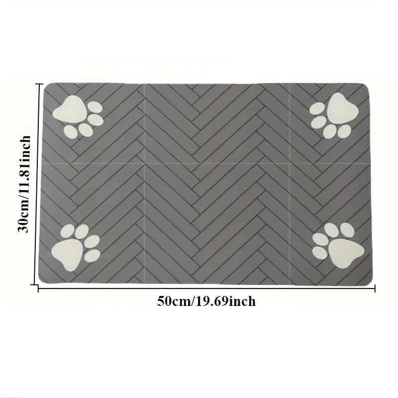 Quick-Dry Pet Feeding Mat – Splash-Proof Washable Bowl Mat for Cats & Dogs