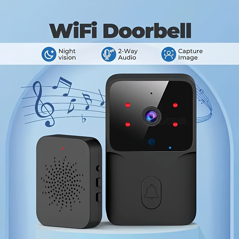 Wireless Smart Video Doorbell with Night Vision