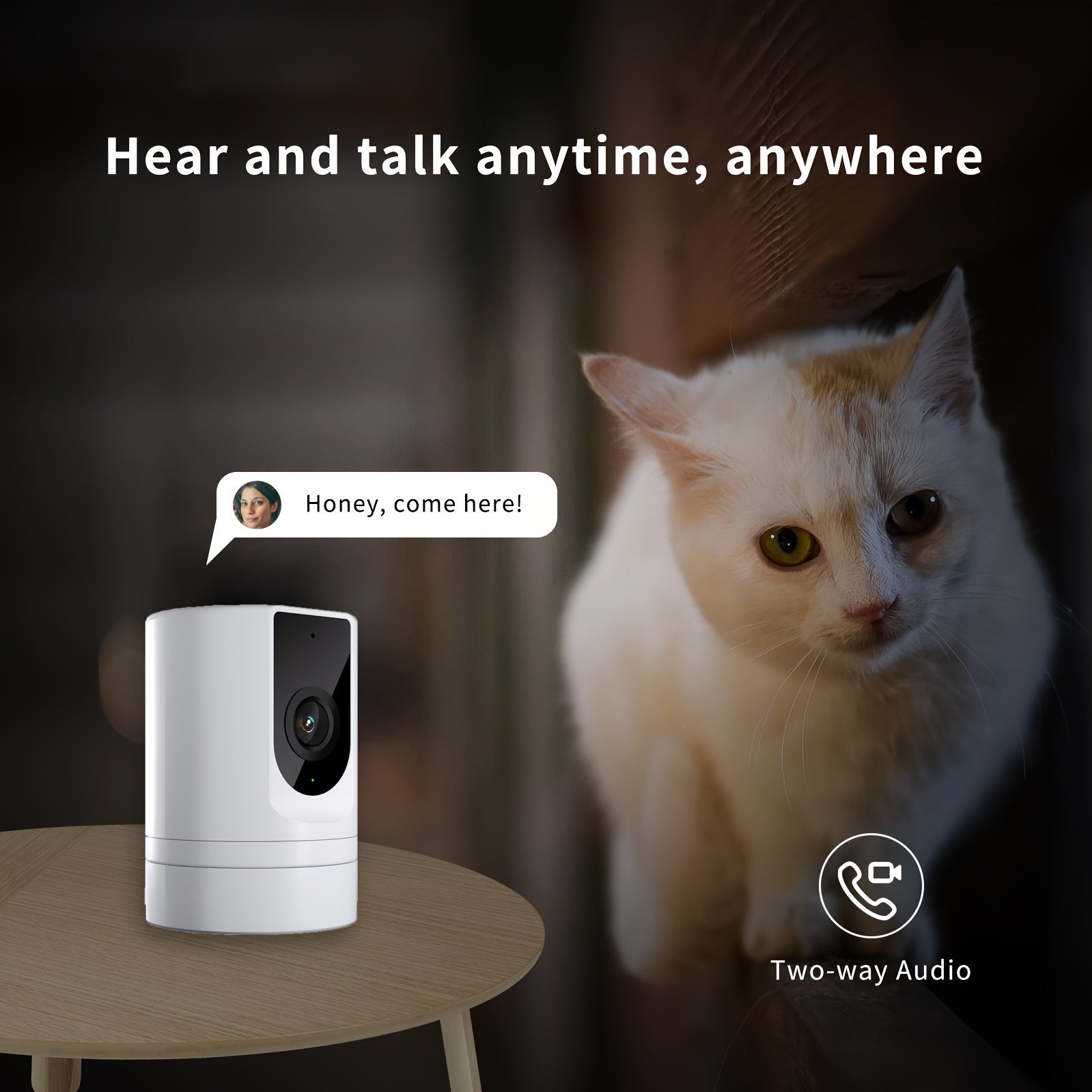 1080P Indoor Security Camera – Night Vision, Two-Way Audio & Motion Alerts