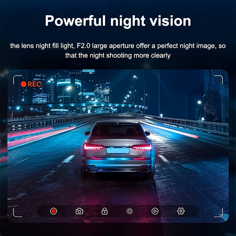 Front & Rear Dash Cam with Memory Card