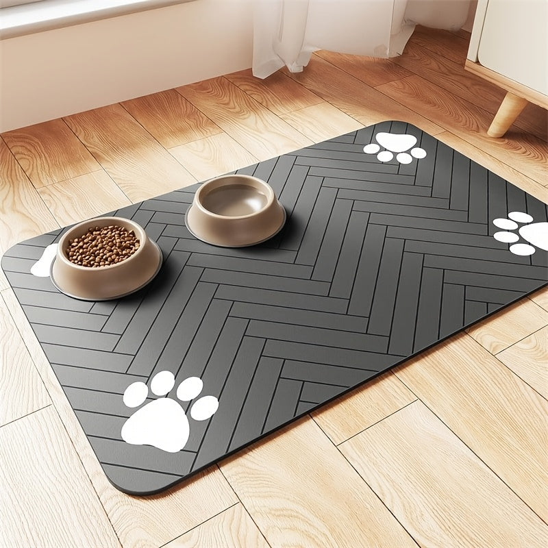 Quick-Dry Pet Feeding Mat – Splash-Proof Washable Bowl Mat for Cats & Dogs