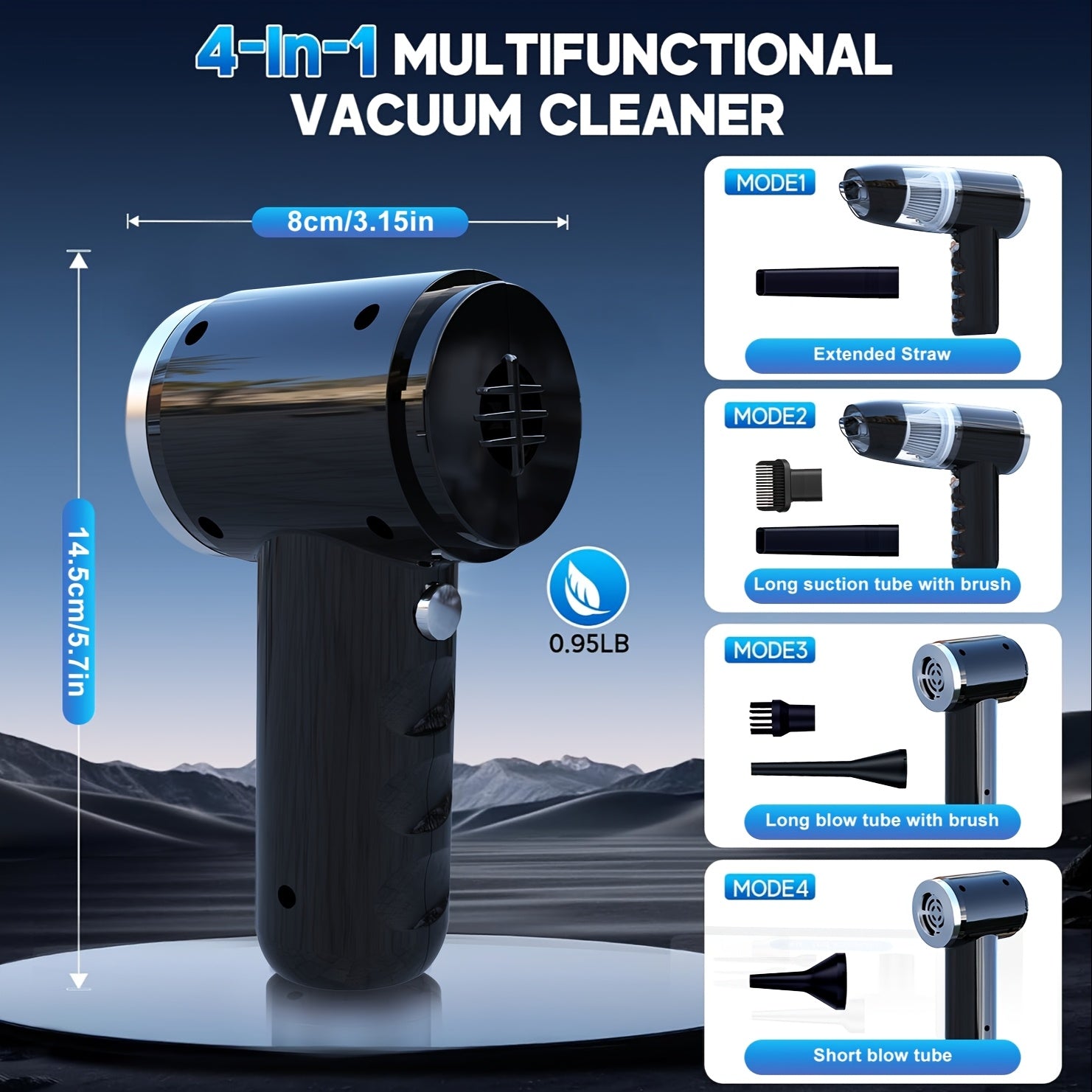 Wireless Car Vacuum Cleaner – 15000Pa