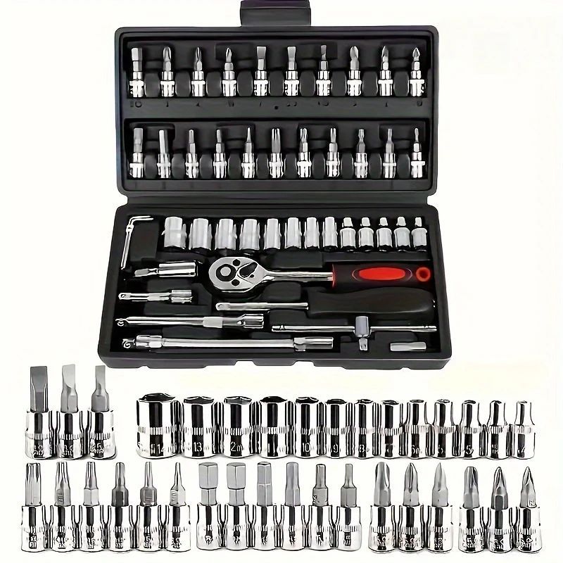 46-Piece Socket Wrench Tool Kit