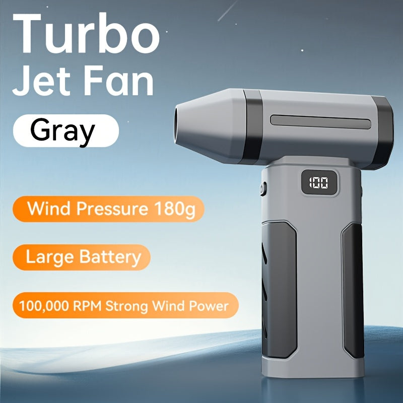 Ultra-powerful handheld fan that cools you down and blasts dust away. USB-C rechargeable. Perfect for travel desk car and camping.