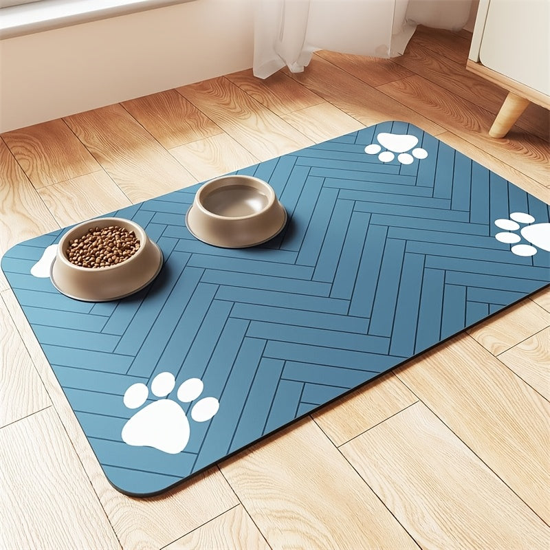 Quick-Dry Pet Feeding Mat – Splash-Proof Washable Bowl Mat for Cats & Dogs
