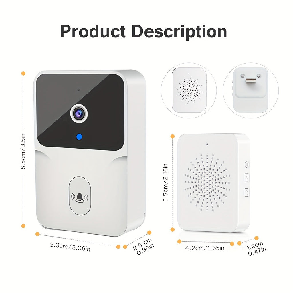 Wireless Smart Video Doorbell with Night Vision