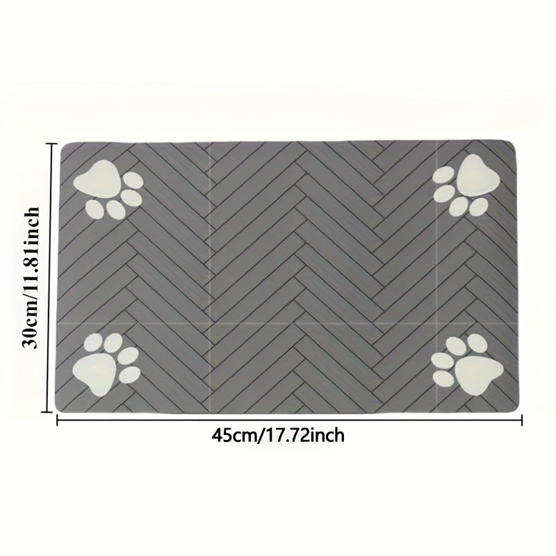 Quick-Dry Pet Feeding Mat – Splash-Proof Washable Bowl Mat for Cats & Dogs