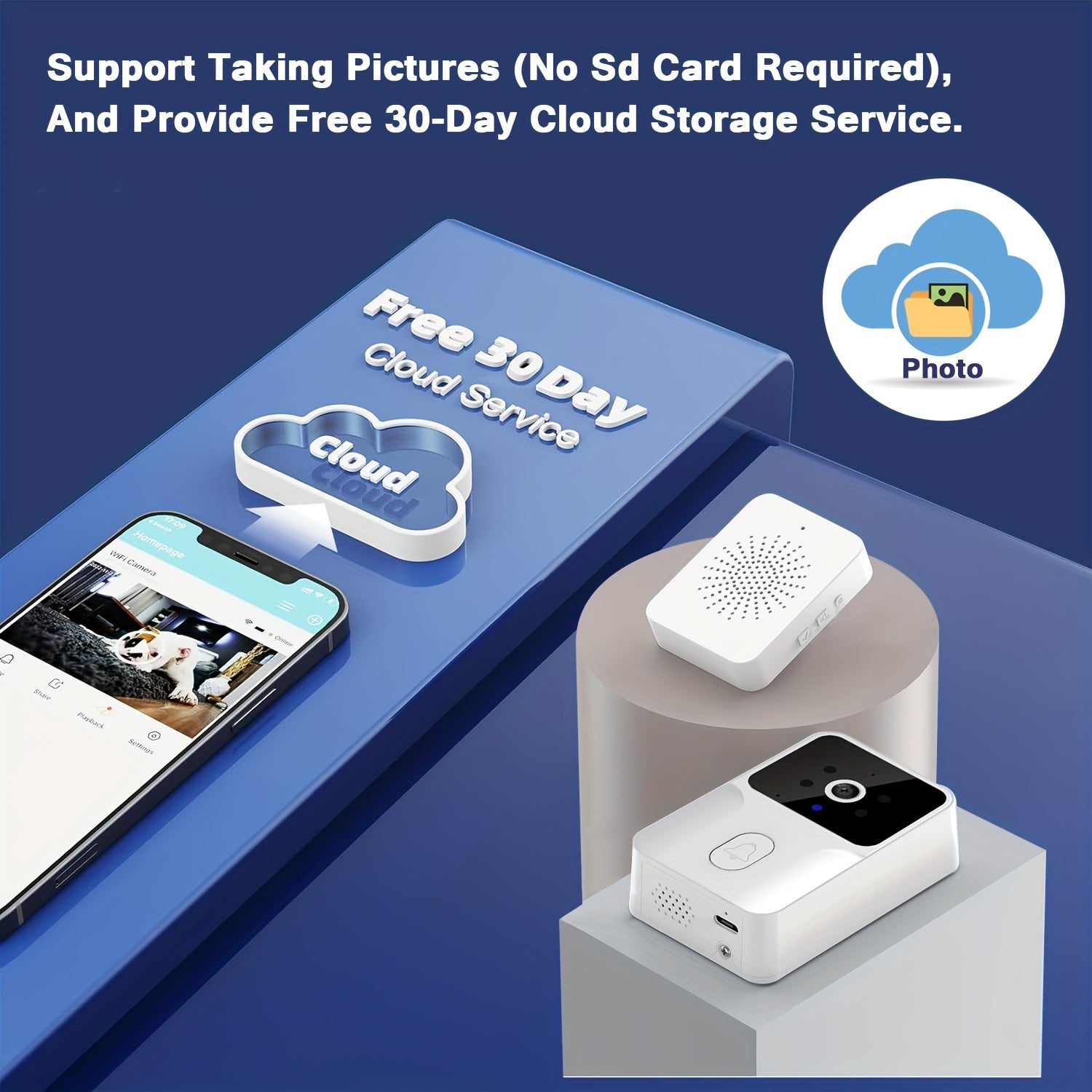 Wireless Smart Video Doorbell with Night Vision