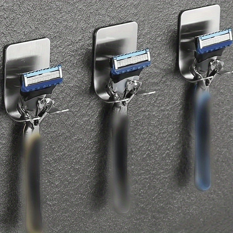 Drill-Free Razor & Shaving Hooks (4-Pack)