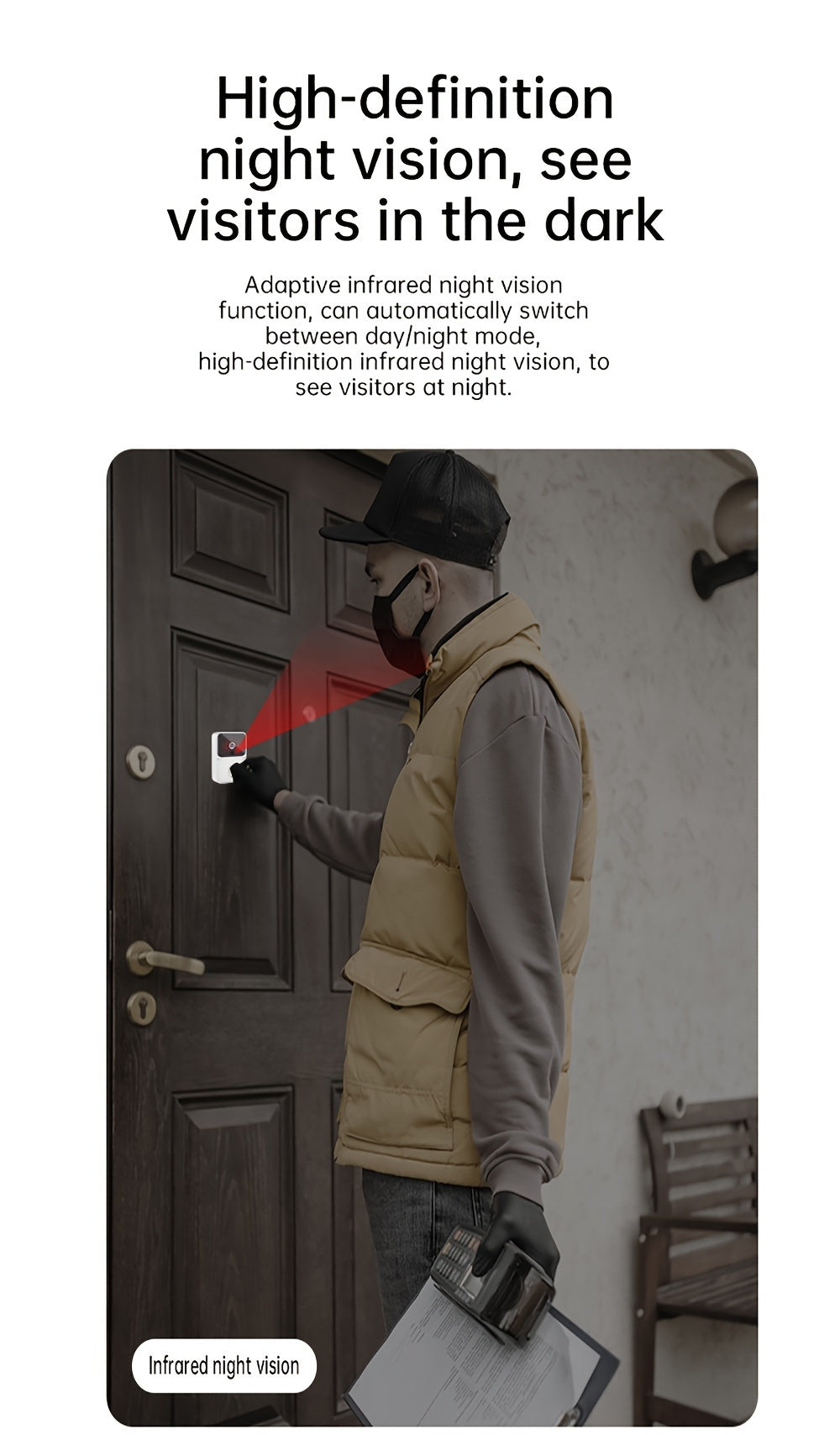 Wireless Smart Video Doorbell with Night Vision