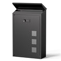 Large Steel Wall-Mounted Mailbox – Lockable Waterproof Outdoor Letter Box with Viewing Window